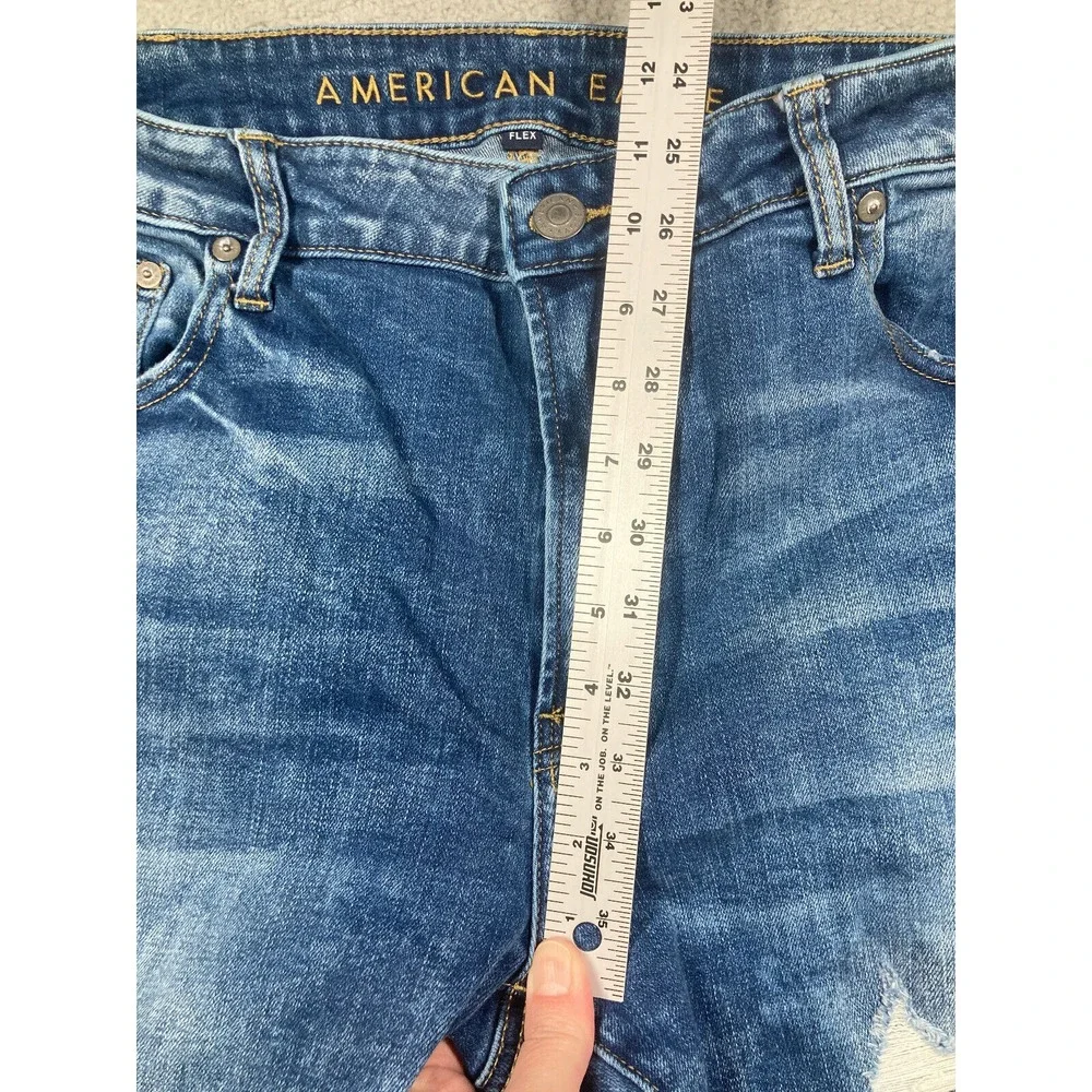 American Eagle‎ Jeans Men's 38x32 (36x31) Blue Distressed American Flex Denim